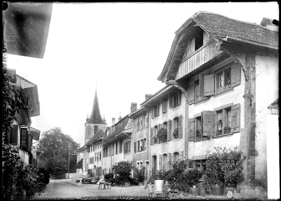 CH-NB - Morat, Maison, Façade, vue partielle - Collection Max van Berchem - EAD-9452