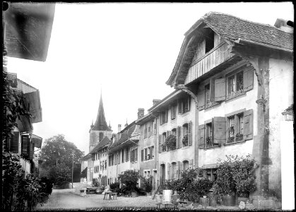 CH-NB - Morat, Maison, Façade, vue partielle - Collection Max van Berchem - EAD-9452