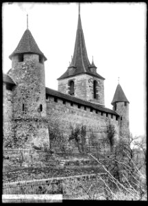 CH-NB - Murten, Ringmauer, vue partielle - Collection Max van Berchem - EAD-6868