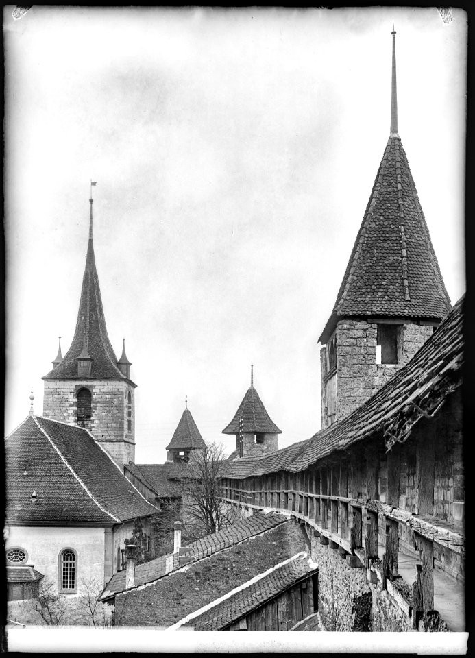 CH-NB - Murten, Ringmauer, vue partielle - Collection Max van Berchem - EAD-6872