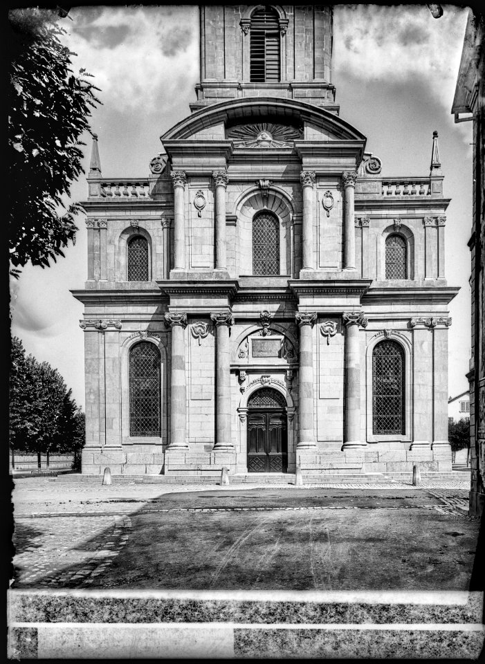 CH-NB - Morges, temple, vue partielle extérieure - Collection Max van Berchem - EAD-7361