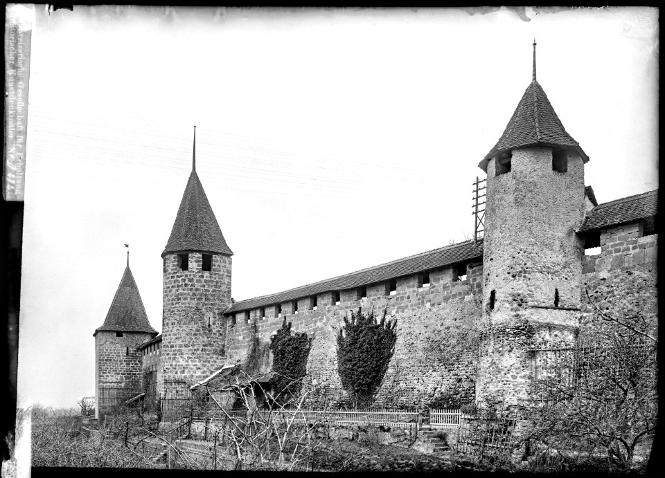CH-NB - Murten, Ringmauer, vue partielle - Collection Max van Berchem - EAD-6867