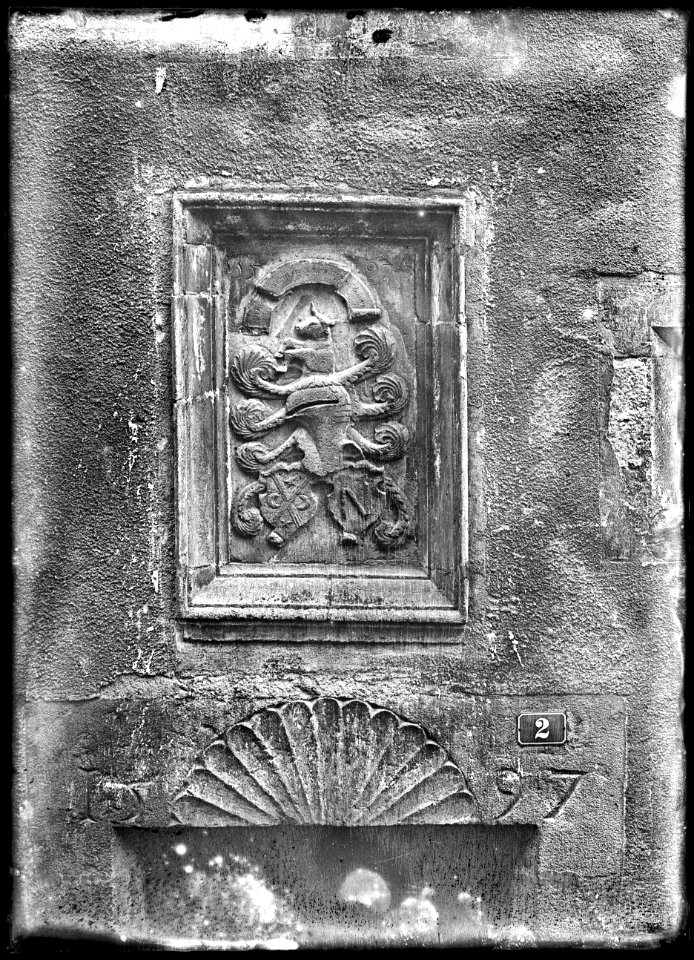 CH-NB - Nyon, Rue Delafléchère 2, Armoirie, vue d'emsemble - Collection Max van Berchem - EAD-7395