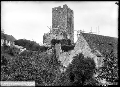 CH-NB - Niedergösgen, Burgruine, vue partielle - Collection Max van Berchem - EAD-6936