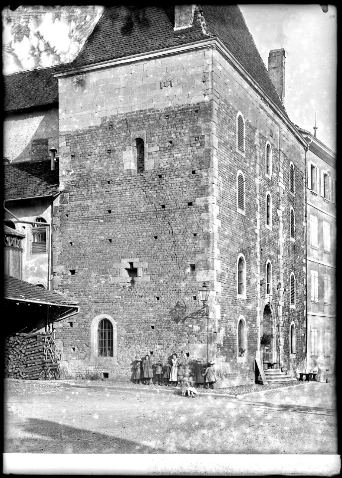 CH-NB - Payerne, Abbatiale, Narthex, vue partielle extérieure - Collection Max van Berchem - EAD-7431