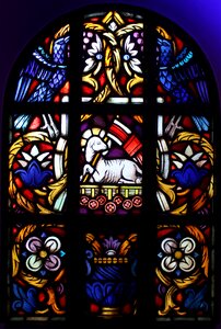Christ stained glass window church