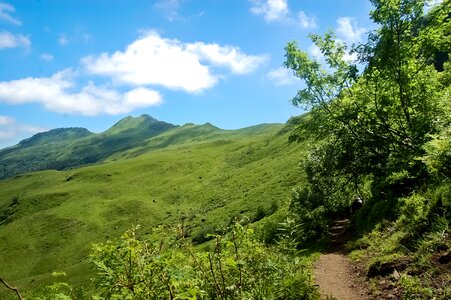 Mountain landscape cliff photo