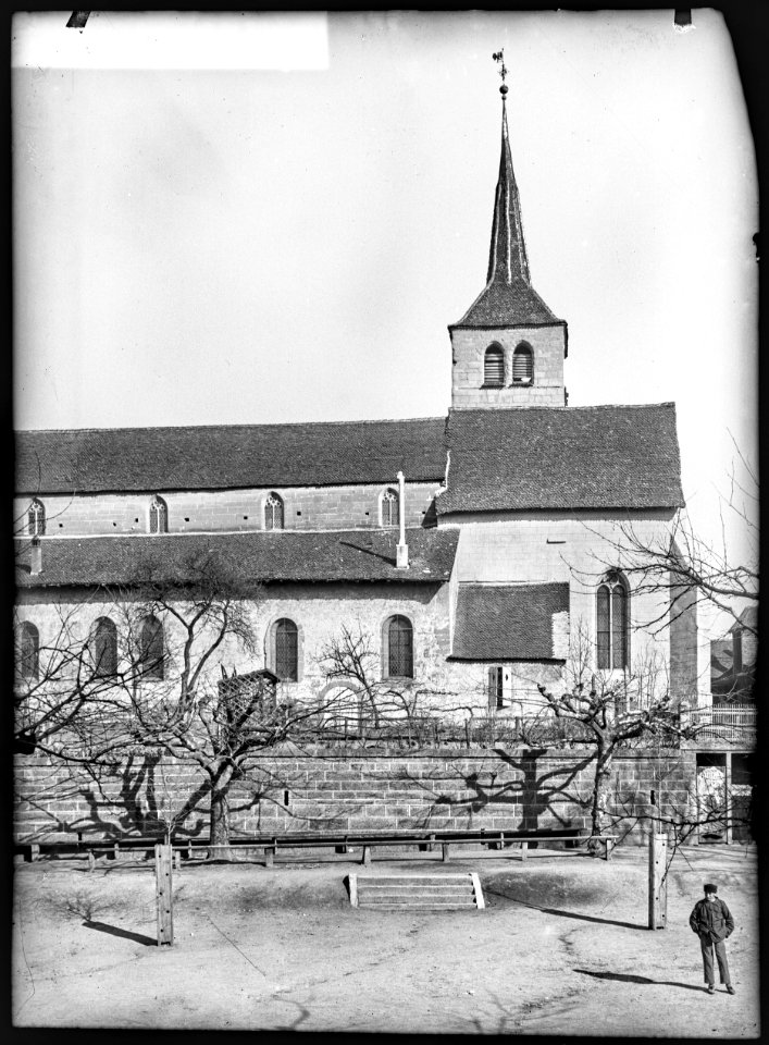 CH-NB - Payerne, Temple, vue partielle - Collection Max van Berchem - EAD-7435