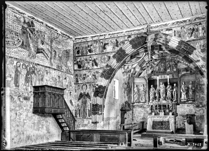 CH-NB - Rhäzüns, Kirche St. Georg, vue partielle intérieure - Collection Max van Berchem - EAD-7028