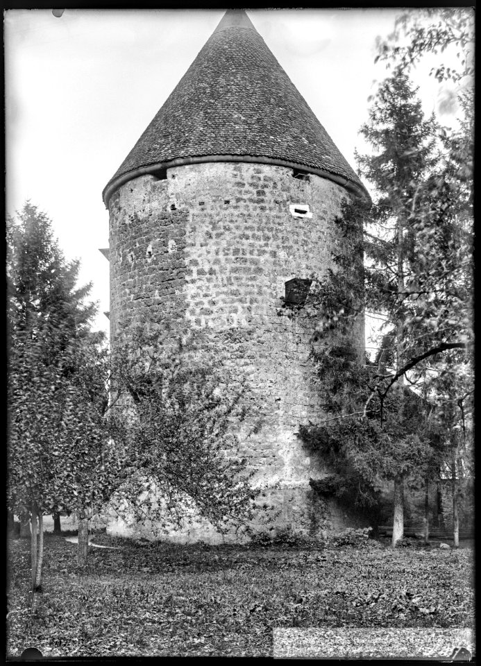 CH-NB - Rolle, Château, Tour, vue partielle - Collection Max van Berchem - EAD-9456