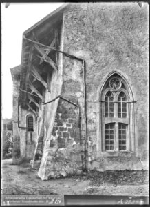 CH-NB - Romainmôtier, Abbatiale, Choeur, vue partielle extérieure - Collection Max van Berchem - EAD-7465