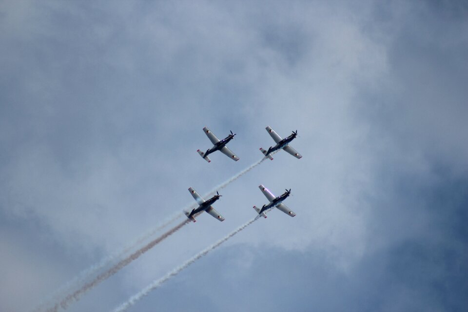 Airplane flight blue