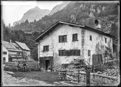 CH-NB - Pfäfers, Vättis, Haus, vue partielle extérieure - Collection Max van Berchem - EAD-7006
