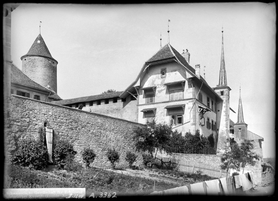 CH-NB - Romont (FR), Château, vue partielle - Collection Max van Berchem - EAD-8776