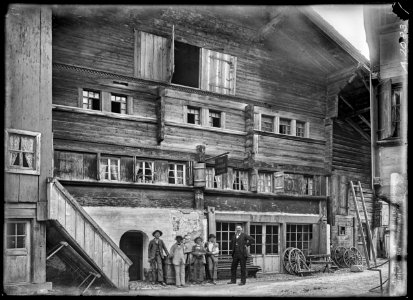 CH-NB - Saanen, Haus, vue partielle extérieure - Collection Max van Berchem - EAD-6698