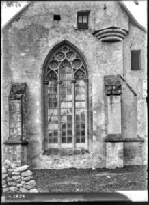 CH-NB - Romainmôtier, Abbatiale, Choeur, vue partielle extérieure - Collection Max van Berchem - EAD-7461