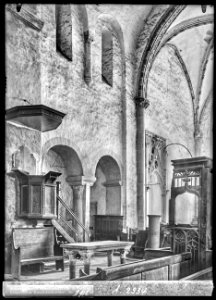 CH-NB - Romainmôtier, Abbatiale, Choeur, vue partielle intérieure - Collection Max van Berchem - EAD-7502