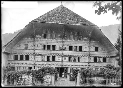 CH-NB - Rossinière, Le Grand Chalet, vue d'ensemble - Collection Max van Berchem - EAD-7505
