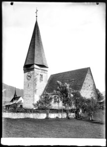 CH-NB - Saanen, reformierte Kirche, vue d'ensemble extérieure - Collection Max van Berchem - EAD-6696