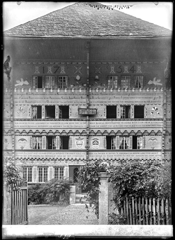 CH-NB - Rossinière, Le Grand Chalet, vue partielle - Collection Max van Berchem - EAD-7506