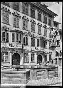 CH-NB - Schaffhausen, Tellenbrunnen, vue d'ensemble - Collection Max van Berchem - EAD-6970