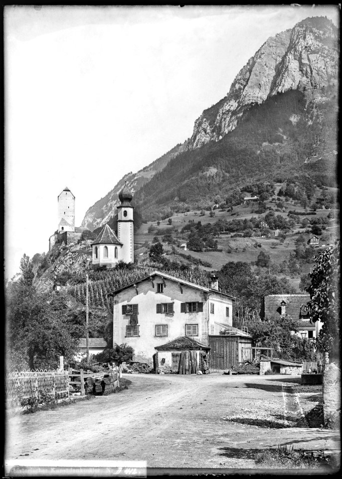 CH-NB - Sargans, Schloss, vue partielle extérieure - Collection Max van Berchem - EAD-6999