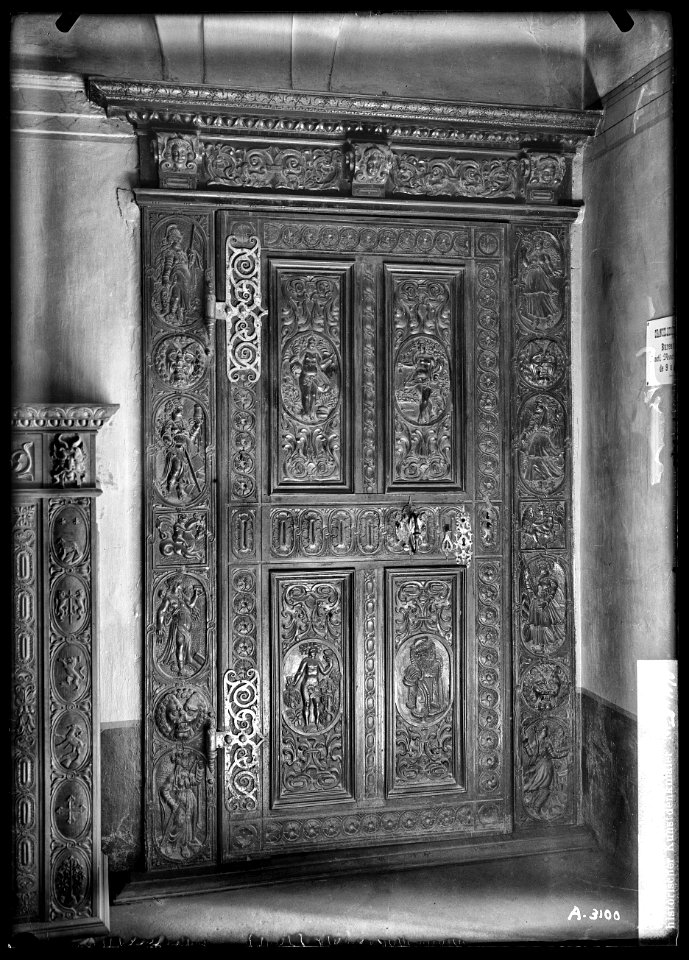 CH-NB - Sion, Hôtel de ville, Porte, vue d'ensemble intérieure - Collection Max van Berchem - EAD-7667