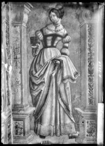 CH-NB - Stein am Rhein, Kloster Sankt-Georgen, Wandmalerei, vue partielle - Collection Max van Berchem - EAD-6993
