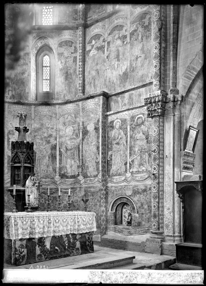 CH-NB - Sion, Basilique de Valère, Choeur, vue partielle intérieure - Collection Max van Berchem - EAD-8633