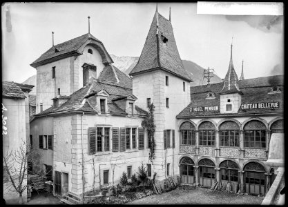 CH-NB - Sierre, Hôtel de ville, vue partielle - Collection Max van Berchem - EAD-7649