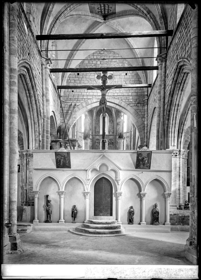 CH-NB - Sion, Basilique de Valère, Nef, Jubé, vue d'ensemble - Collection Max van Berchem - EAD-8636