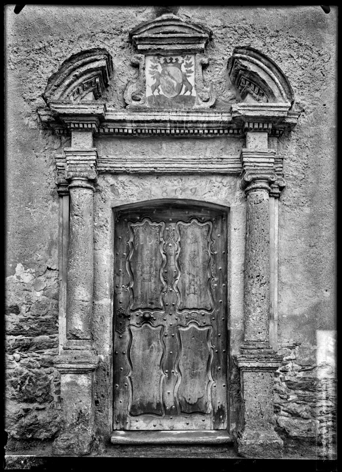 CH-NB - Sierre, Eglise Sainte-Catherine, Portail, vue d'ensemble - Collection Max van Berchem - EAD-7656