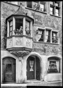 CH-NB - Stein am Rhein, Gasthaus Rother Ochsen, Fassade, vue partielle - Collection Max van Berchem - EAD-6975