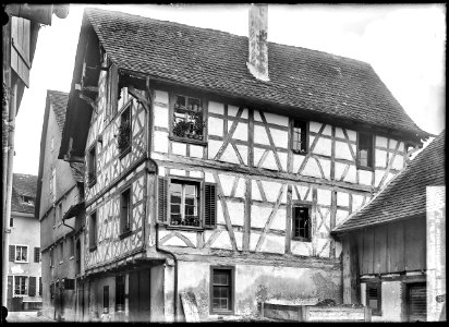 CH-NB - Stein am Rhein, Haus, vue partielle extérieure - Collection Max van Berchem - EAD-6980