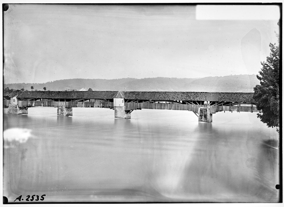 CH-NB - Stein am Rhein, Holzbrücke, vue partielle - Collection Max van Berchem - EAD-7100