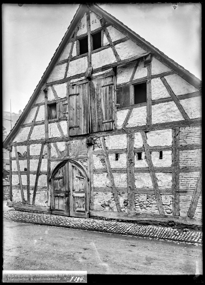 CH-NB - Stein am Rhein, Scheune, Fassade, vue partielle extérieure - Collection Max van Berchem - EAD-6981