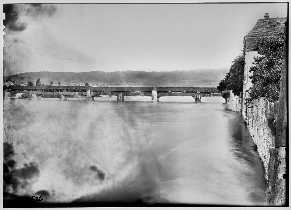 CH-NB - Stein am Rhein, Holzbrücke, vue d'ensemble - Collection Max van Berchem - EAD-7101