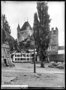 CH-NB - Thun, Schloss und Berntor, vue partielle extérieure - Collection Max van Berchem - EAD-6703