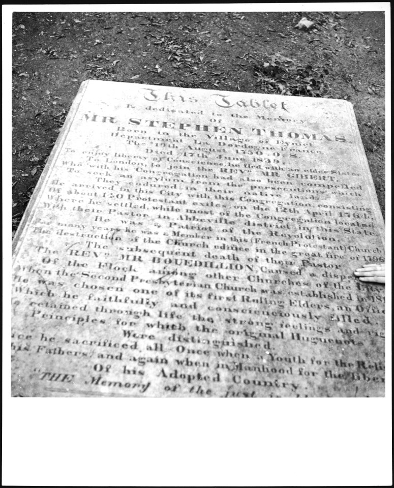 CH-NB - USA, Charleston-SC- Grabsteine - Annemarie Schwarzenbach - SLA-Schwarzenbach-A-5-11-289