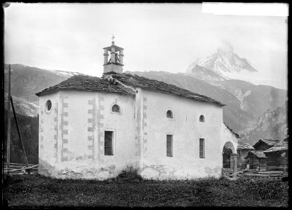 CH-NB - Zermatt, Kapelle Zur Heiligen Familie, vue d'ensemble - Collection Max van Berchem - EAD-8653