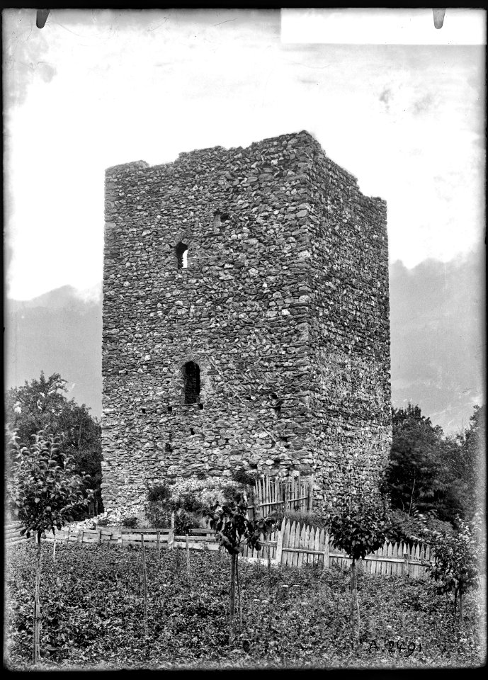 CH-NB - Zizers, Turm, vue partielle extérieure - Collection Max van Berchem - EAD-7056