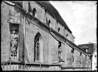 CH-NB - Zug, Kirche St. Oswald, Fassade, vue partielle - Collection Max van Berchem - EAD-6805