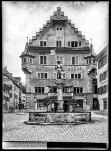CH-NB - Zug, Hotel Boeuf, vue partielle extérieure - Collection Max van Berchem - EAD-6806