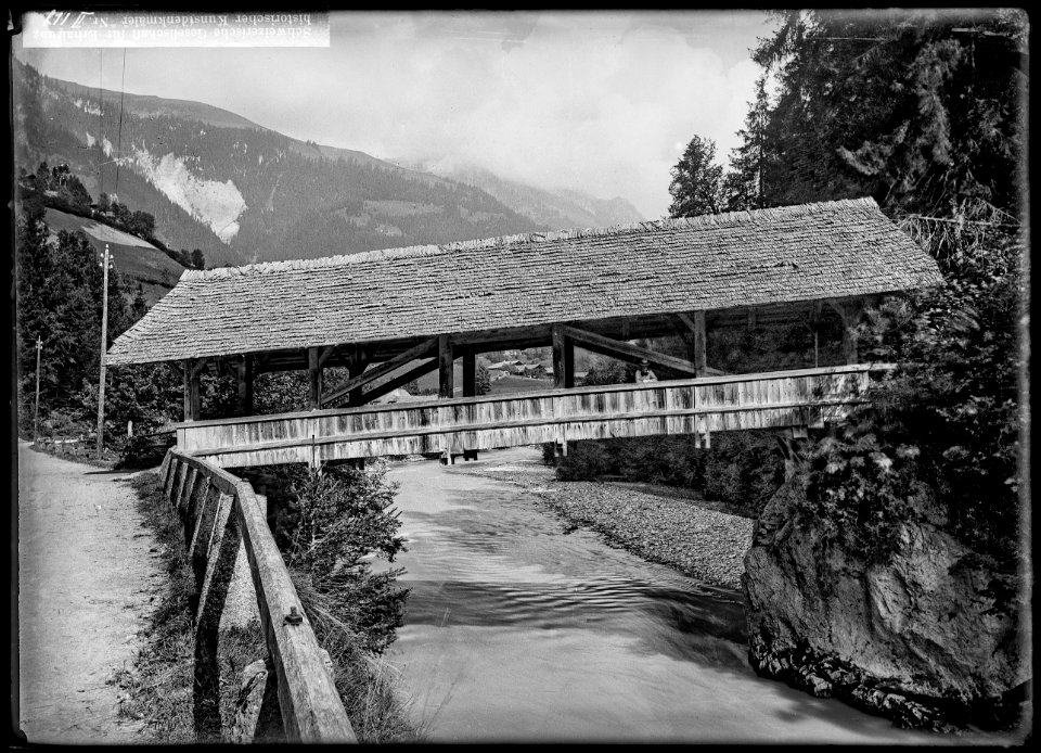 CH-NB - Zweisimmen, Holzbrücke, vue d'ensemble - Collection Max van Berchem - EAD-6700