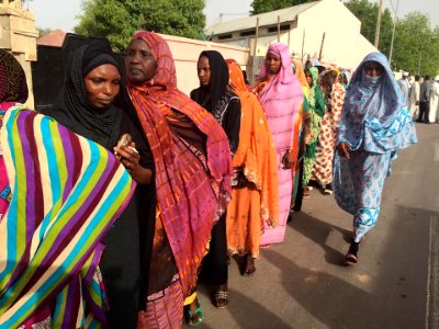 Chadian women queueing during the 2016 presidential election photo