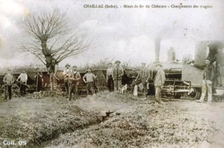 Chailac (Indre) - Mines de fer de Chesiers - Chargement des wagons