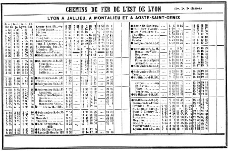 Chaix 1914 Chemin de fer de l'Est Lyonnais
