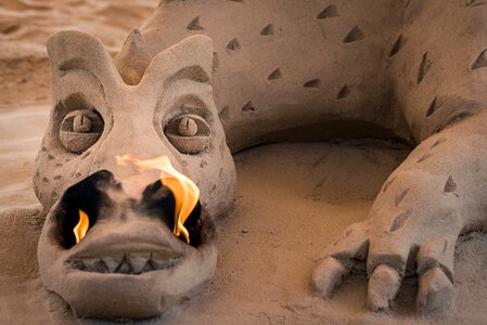 Orange sand sand art