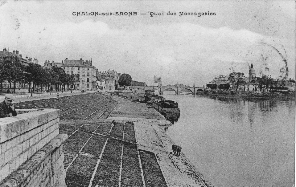 Chalon-sur-saone quai des messageries 1929