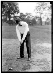 CHAMBRUN, COUNT DE. CAPTAIN, ARTILLERY CORPS; MILITARY ATTACHE, FRENCH EMBASSY. PLAYING GOLF LCCN2016864625